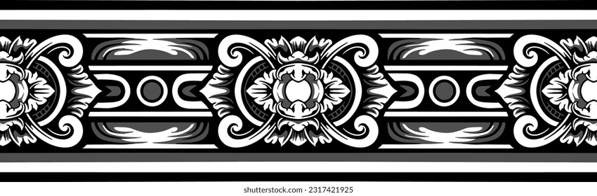 ilustración vectorial de ornamentos decorativos tallados