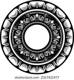 carving decorative ornaments vector illustration