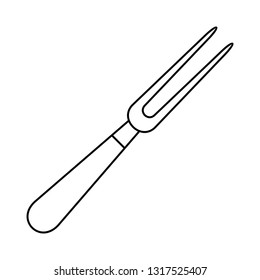 Carving fork icon. isolated on white background