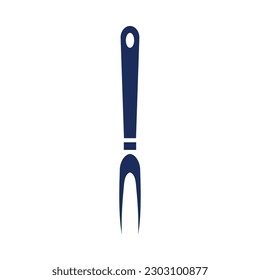 Icono de horquilla tallada, vector de cocina Utensil Ilustración sobre fondo blanco