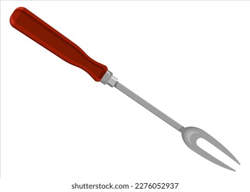 Horquilla de tallado. Aislado sobre fondo blanco. herramienta de cocina