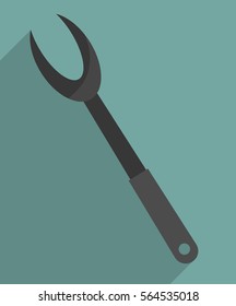 carving fork kitchen supplies icon image vector illustration design 