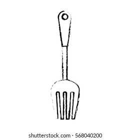 carving fork kitchen supplies icon image vector illustration design 