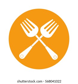 carving fork kitchen supplies icon image vector illustration design 