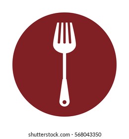 carving fork kitchen supplies icon image vector illustration design 