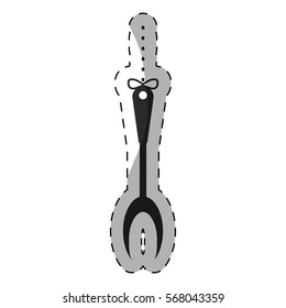 carving fork kitchen supplies icon image vector illustration design 