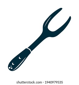 carving fork over white background