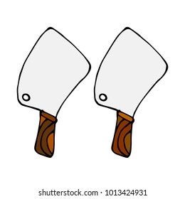 Carving knife vector illustration. Doodle style. Design, print, logo, decor, textile, paper.