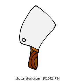 Carving knife vector illustration. Doodle style. Design, print, logo, decor, textile, paper.