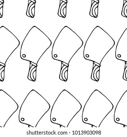 Carving knife vector illustration. Doodle style. Design, print, logo, decor, textile, paper.