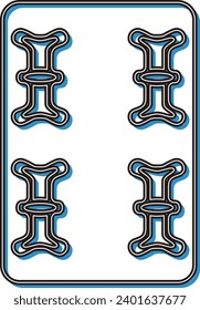 Carving style color shadow mahjong tile single item icon