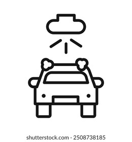 carwash icon Black line art vector logo