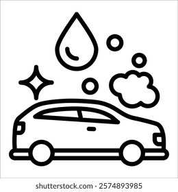 Carwash Icon Element For Design