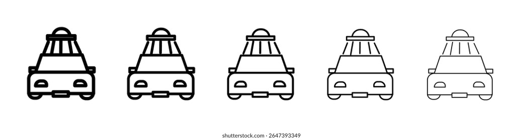 carwash icon flat illustration set logo