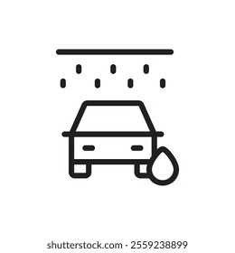 carwash icon Outline vector for web ui