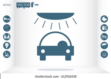 carwash, icon vector illustration EPS 10