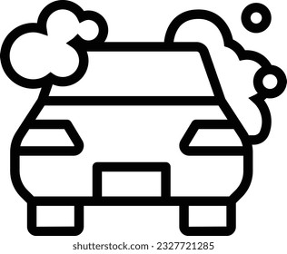 Icono de la línea de lavado de coches - Icono único, vector 