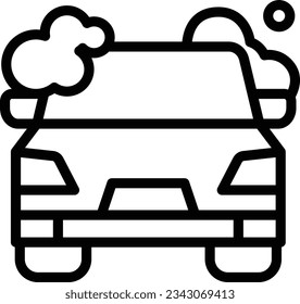 Carwash Line Icon - Einzelsymbol, Vektorgrafik