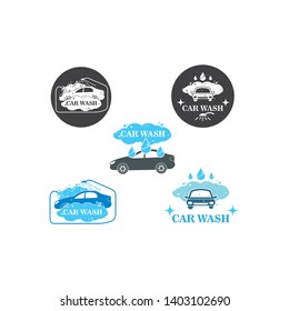 carwash logo icon vector  illustration template