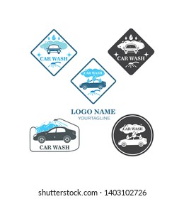 carwash logo icon vector  illustration template