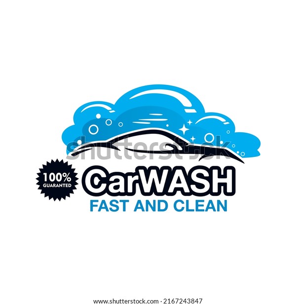 carwash logo, silhouette water bulbs and\
abstract line drawing, vector\
illustrations