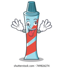 Carzy toothpaste character cartoon style