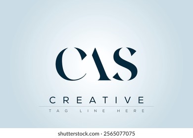 CAS abstract letter logo design. This logo is designed by three abstract letters.