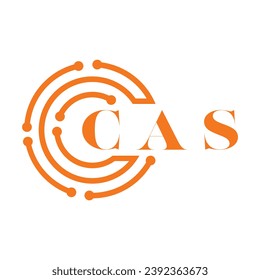 CAS letter design. CAS letter technology logo design on white background. CAS Monogram logo design for entrepreneur and business