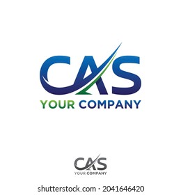 CAS letter for your best business symbol on the white background. Vector illustration EPS.8 EPS.10