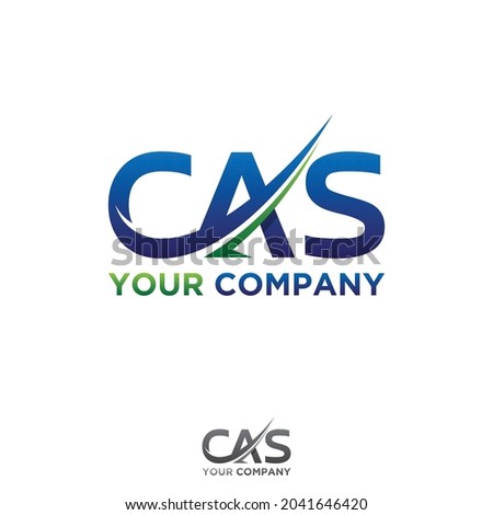 CAS letter for your best business symbol on the white background. Vector illustration EPS.8 EPS.10 Imagine de stoc © 