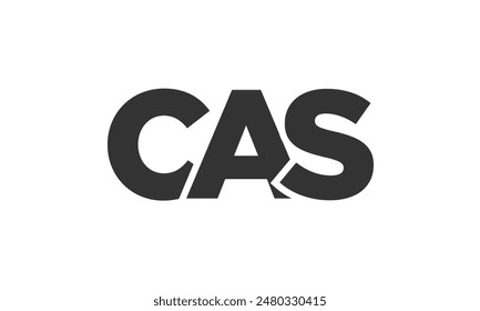 CAS logo design template with strong and modern bold text. Initial based vector logotype featuring simple and minimal typography. Trendy company identity ideal for businesses brand presence.