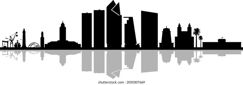 CASABLANCA Morocco Africa City Skyline Vector