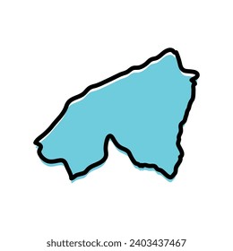 Casablanca Settat region of Morocco vector map illustration.