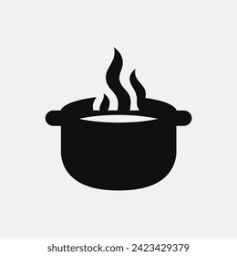 Cascade crisp cauldron icon - Simple Vector Illustration