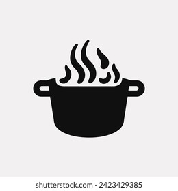 Cascade crisp cauldron icon - Simple Vector Illustration