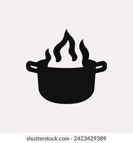 Cascade crisp cauldron icon - Simple Vector Illustration