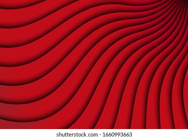 cascade of figures going into the distance, shadows and gradients