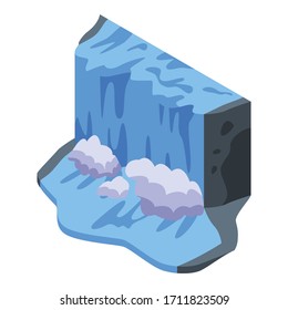 Cascade stage icon. Isometric of cascade stage vector icon for web design isolated on white background