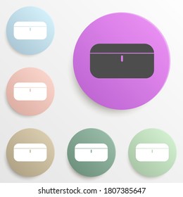 conjunto de colores de distintivos de mayúsculas y minúsculas. Glifo simple, vector plano de iconos web para ui y ux, sitio web o aplicación móvil