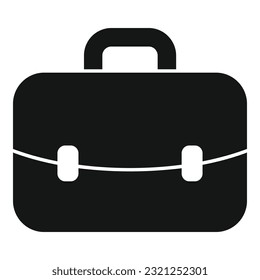 Case bag icon simple vector. Human work. Person team