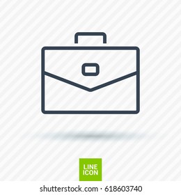 case bag line vector icon