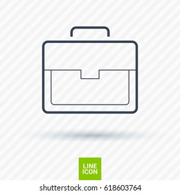 case bag line vector icon