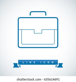 case bag line vector icon