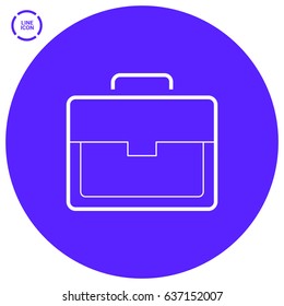 case bag line vector icon