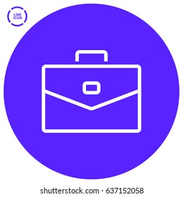case bag line vector icon