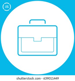 case bag line vector icon