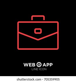 case bag line vector icon