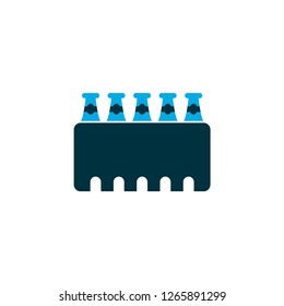 Case of beer icon colored symbol. Premium quality isolated ale box element in trendy style.