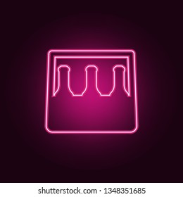 case of beer icon. Elements of Bar in neon style icons. Simple icon for websites, web design, mobile app, info graphics