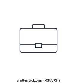 case, briefcase, career symbol, portfolio thin line icon. Linear vector illustration. Pictogram isolated on white background